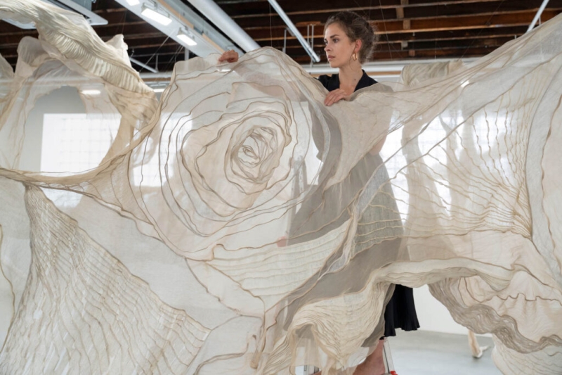 Textiles Invite Movement In This Ethereal Installation