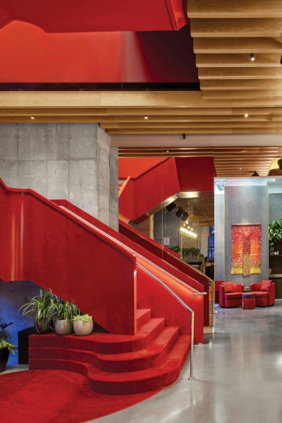 Bold Red Hues Energize Virgin Hotels' New York Locale