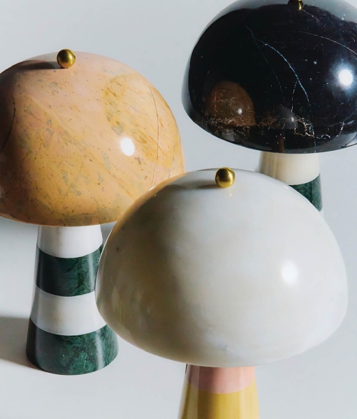 Marvel At This All-Marble Lamp With A Luminous Glow