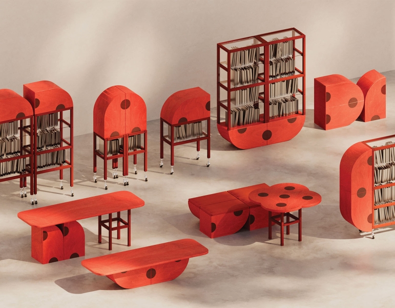 This Playful Ladybug Shelf Adds Cheer To Vietnamese Libraries