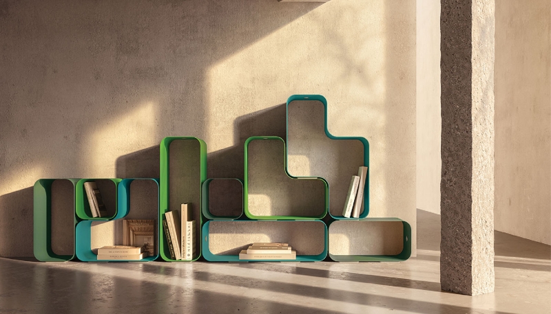 Transform Spaces With These Tetris-inspired Bookshelves